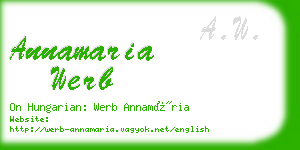 annamaria werb business card